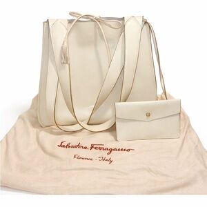 SALVATORE FERRAGAMO PURSE AND ATTACHED WALLET AND DUSTBAG​​​​​